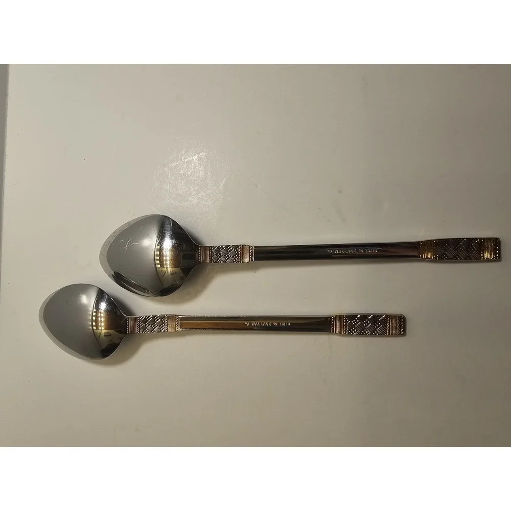 Wallace Corsica Gold  Large Soup Spoons Lot Of 2‎